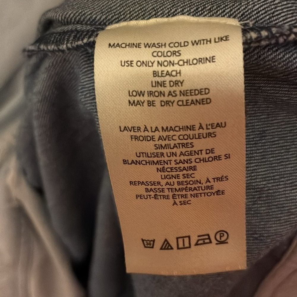 Anthropologie PILCRO myriad Blue Denim seamed smocked elastic back center 4 fit - Picture 12 of 12
